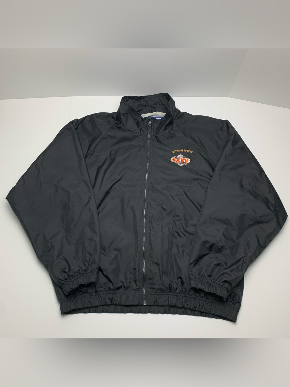 Vintage Baltimore Ravens Jacket Super Bowl XXXV Logo Athletic Windbreaker XL